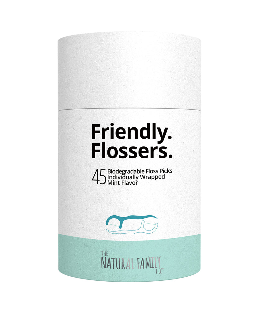 Friendly Flossers - 45 Pack Floss Picks - Wellbeing Island - AU