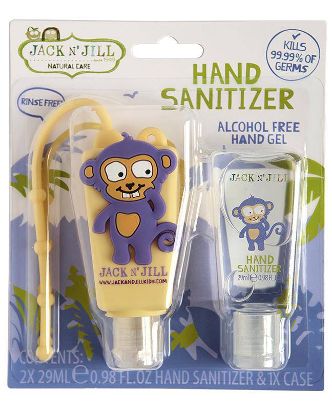 Hand Sanitiser - Monkey 2 Pack 29mL, Alcohol Free - Wellbeing Island - AU
